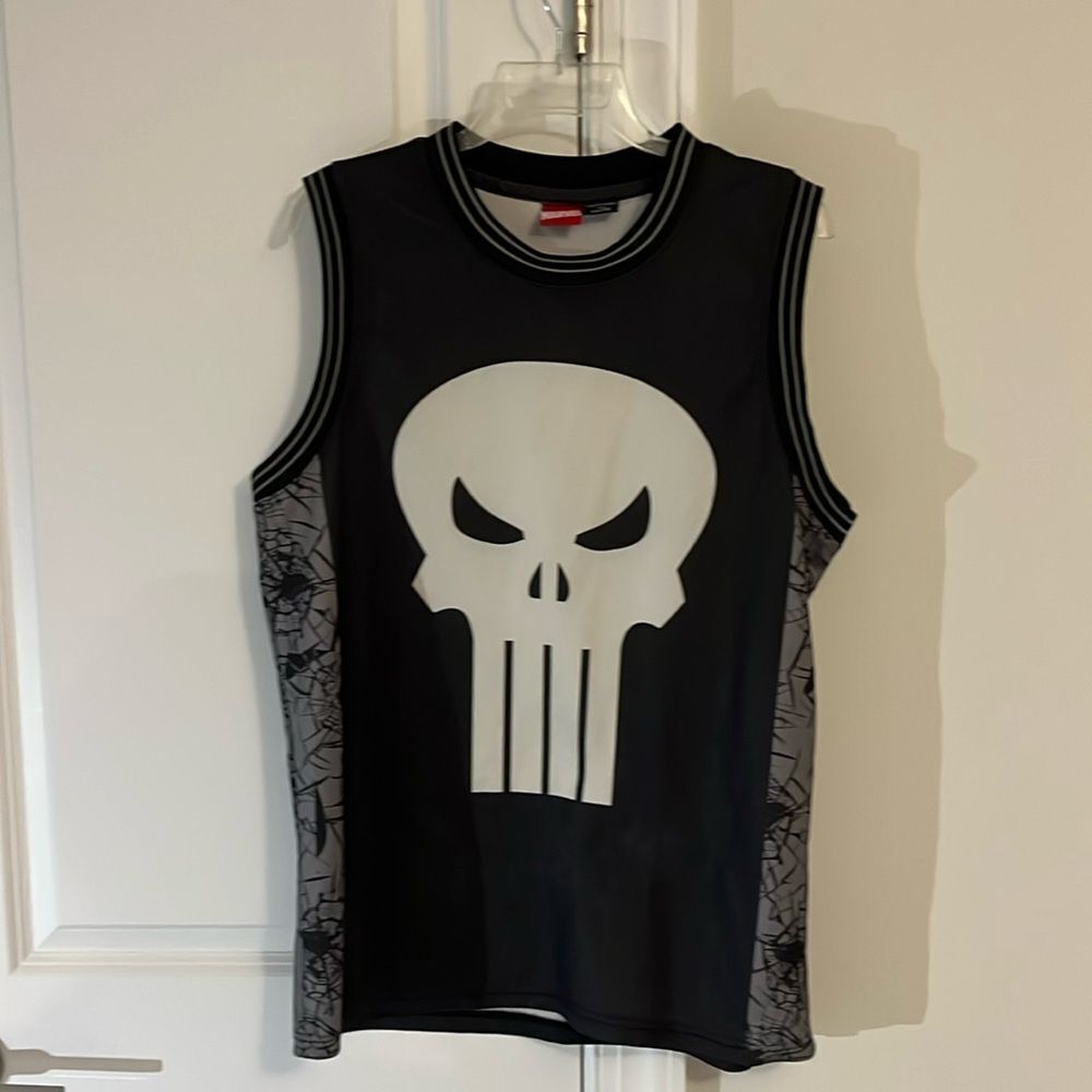 THE PUNISHER Castle Sleeveless Tank T Shirt L Men’s Marvel Mad Engine Model